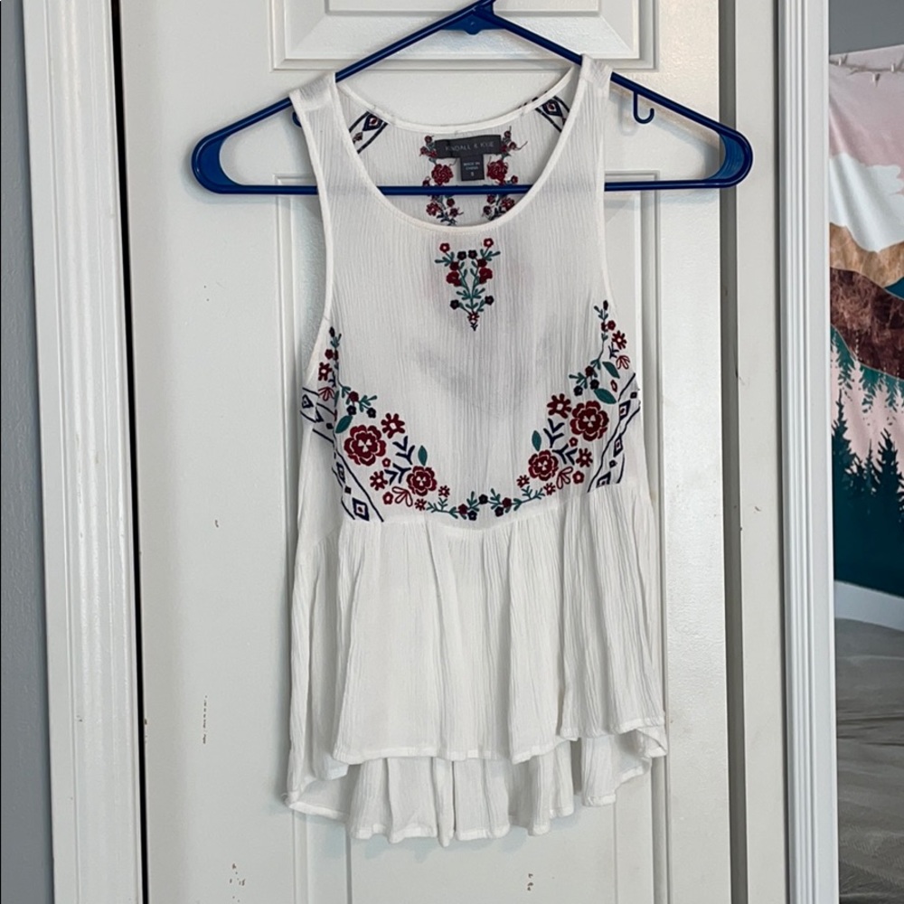 Kendall & Kylie embroidered top